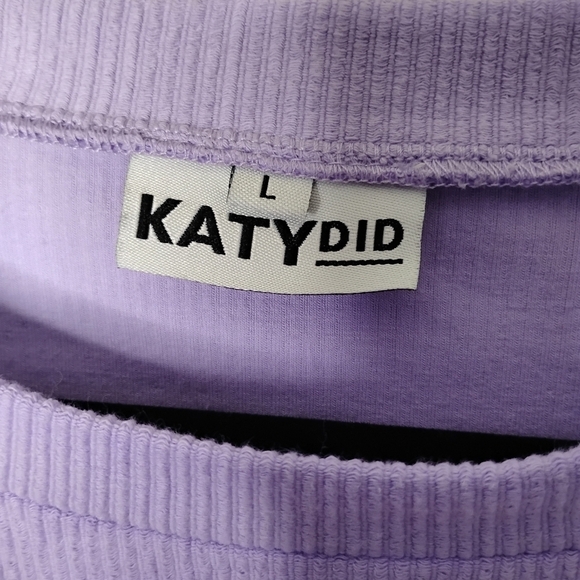 Katydid Lightning Smiley Oversized Sweatshirt L Purple Dopamine Street Style - Picture 5 of 6